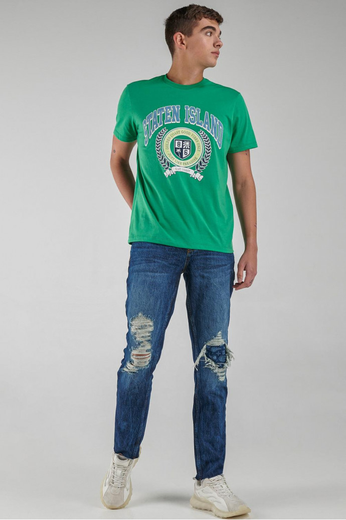 Camiseta básica manga corta con estampado