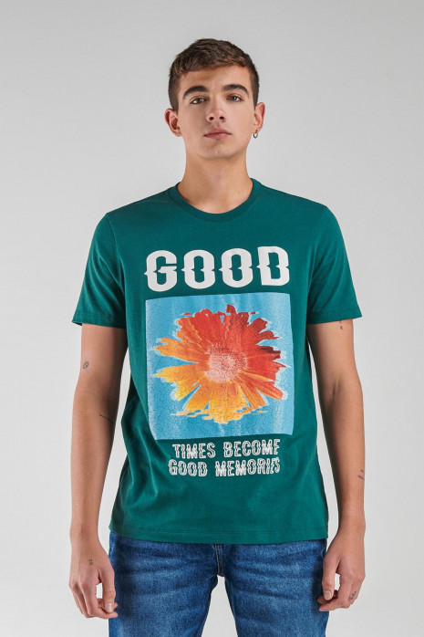 Camiseta manga corta estampada.