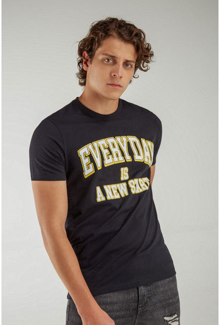 Camiseta manga corta estampada