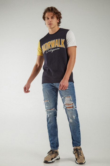 Camiseta manga corta con estampado.