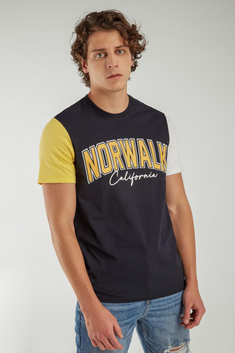 Camiseta manga corta con estampado.