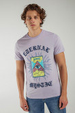 Camiseta básica manga corta estampada.