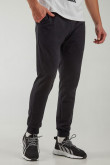 Pantalon jogger con pretina y puños en rib, con estampado localizado.