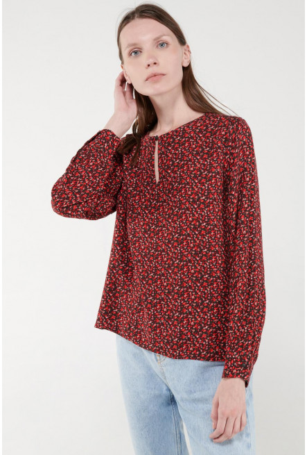 Blusa estampada manga larga