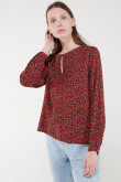 Blusa estampada manga larga