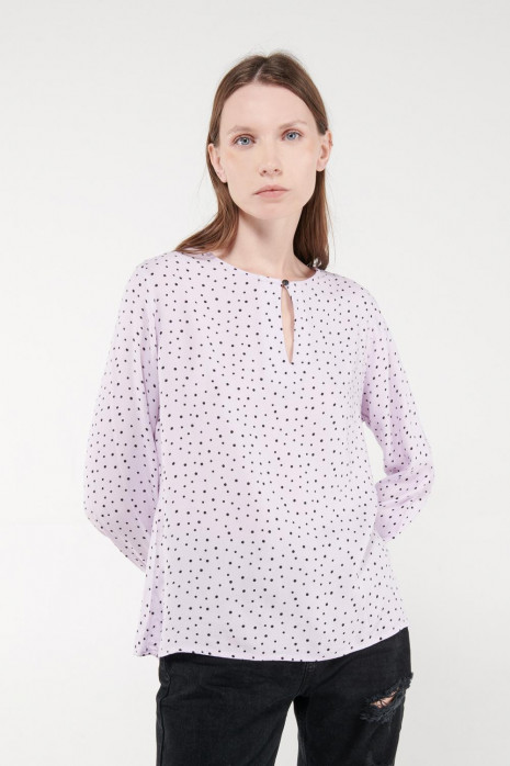 Blusa estampada manga larga