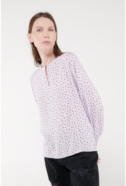 Blusa estampada manga larga