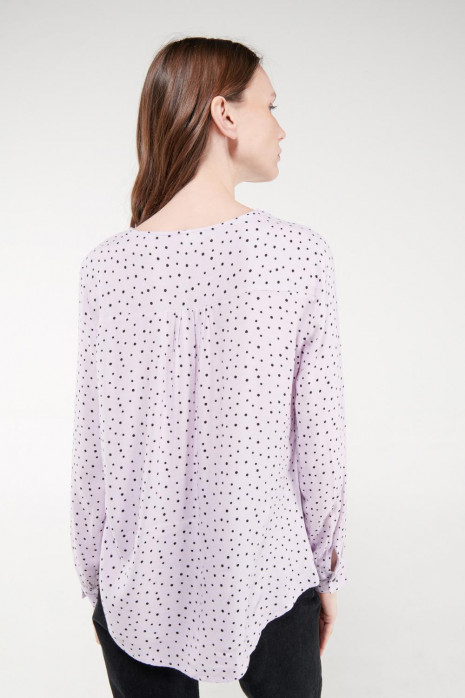Blusa estampada manga larga