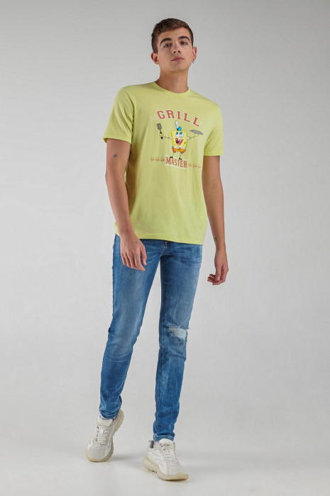 Camiseta manga corta estampado de Bob Esponja