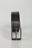 Cinturon unicolor reversible hebilla metalica