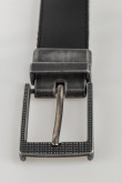Cinturon unicolor reversible hebilla metalica