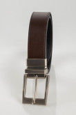 Cinturon unicolor reversible hebilla metalica.