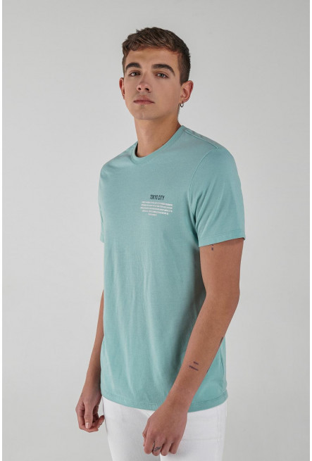 Camiseta estampada manga corta