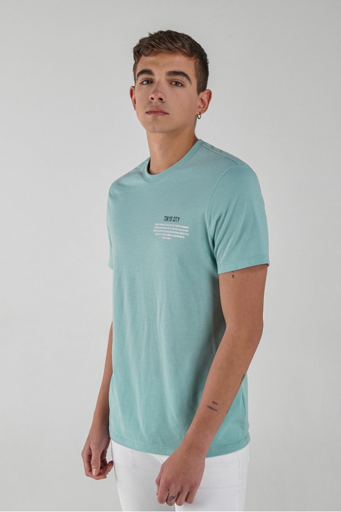 Camiseta estampada manga corta