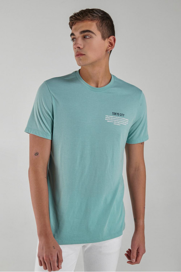 Camiseta estampada manga corta