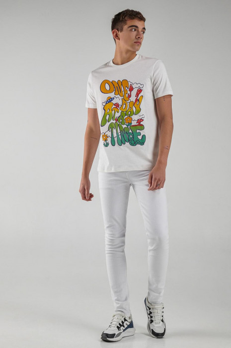 Camiseta manga corta estampada.