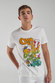 Camiseta manga corta estampada.