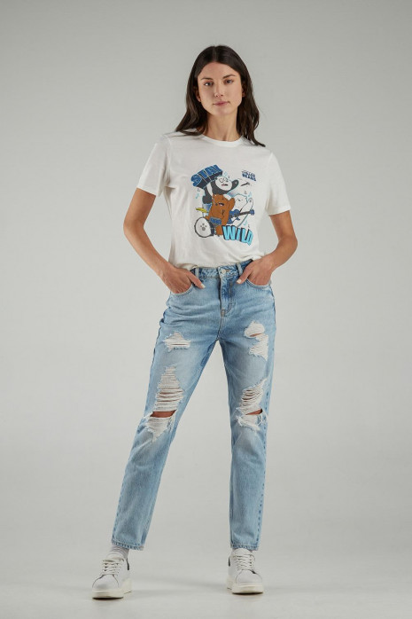 Camiseta manga corta estampada de Escandalosos