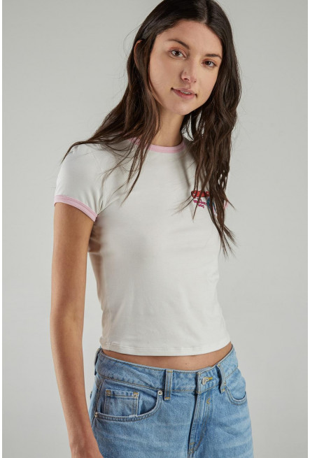 Camiseta manga corta estampado de  Coraje, el Perro Cobarde.