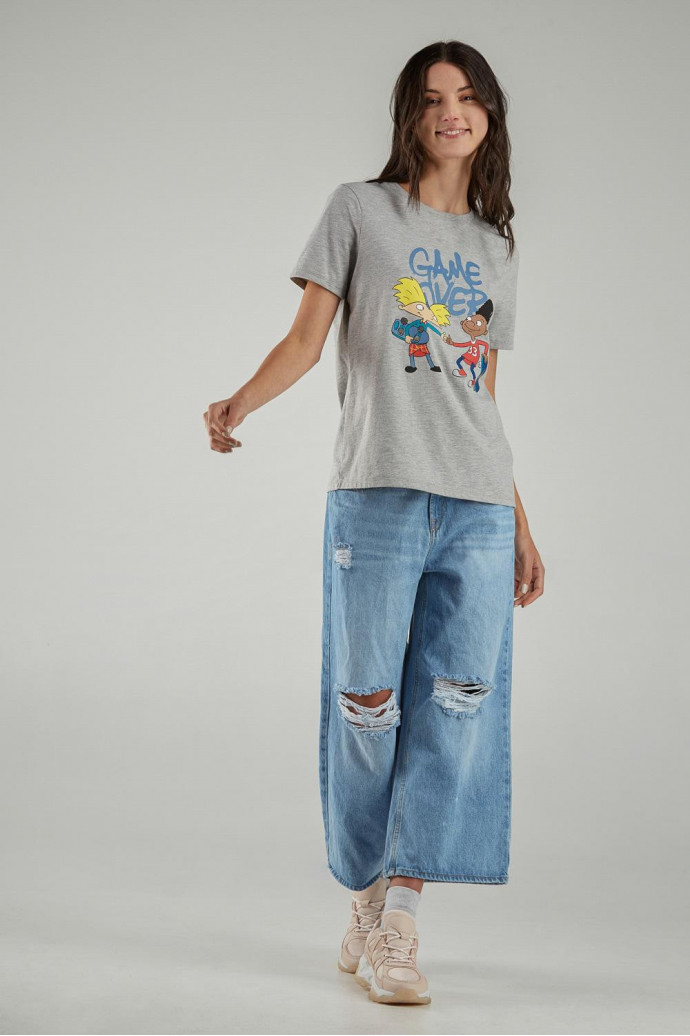 Camiseta manga corta estampado de Hey Arnold.