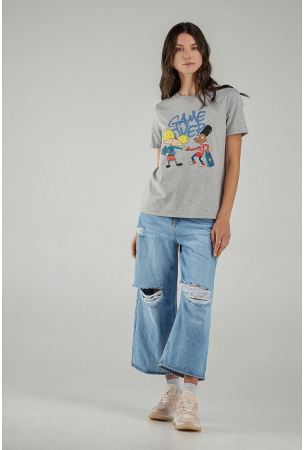 Camiseta manga corta estampado de Hey Arnold.