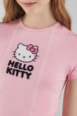 Camiseta manga corta, estampado de Hello Kitty