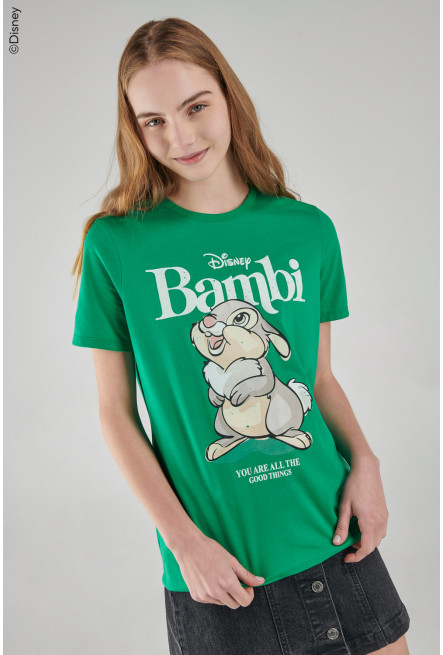Camiseta manga corta estampada de Bambi.