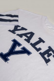Camiseta, con estampado en frente y mangas, de Yale