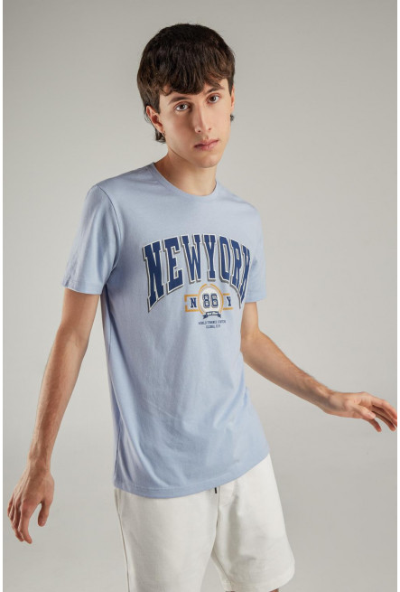 Camiseta manga corta estampada
