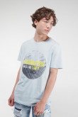 Camiseta manga corta estampada.
