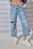 Jean culotte tiro alto