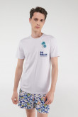 Camiseta manga corta estampada.