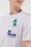 Camiseta manga corta estampada.