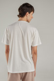 Camiseta estampada, cuello redondo, manga corta