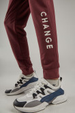 Pantalon jogger con pretina y puños en rib, con estampado localizado