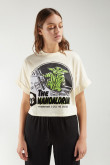 Camiseta manga corta, estampada The Mandalorian, STARWARS.