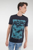 Camiseta manga corta estampada