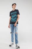 Camiseta manga corta estampada