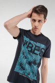 Camiseta manga corta estampada