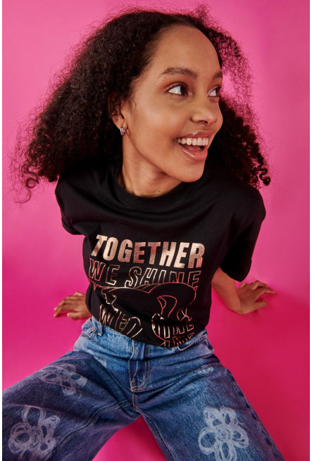 Camiseta, con estampado en frente y espalda de Barbie