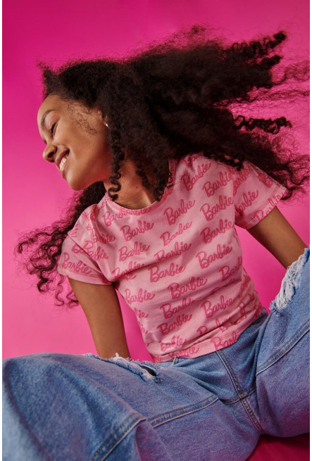 Camiseta, con tela estampada de Barbie