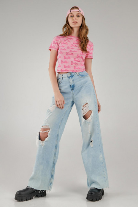 Camiseta, con tela estampada de Barbie