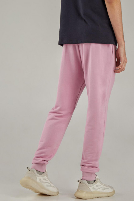 Pantalon jogger con pretina y puños en rib, estampado localizado
