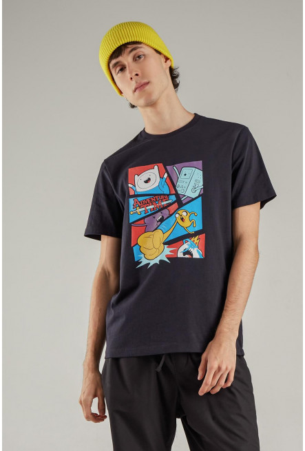 Camiseta, con estampado en frente, de Hora de Aventura.