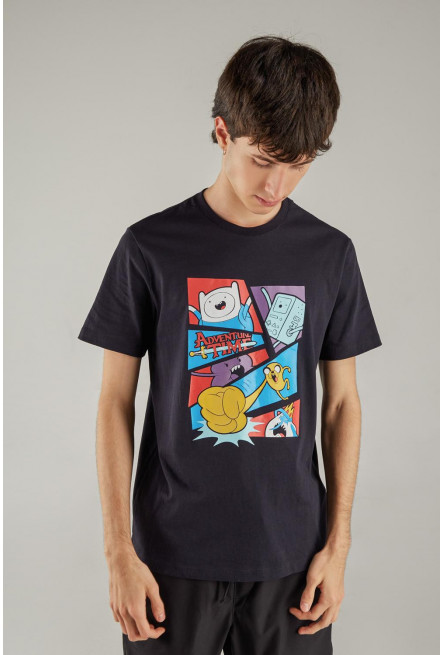 Camiseta, con estampado en frente, de Hora de Aventura.