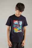 Camiseta, con estampado en frente, de Hora de Aventura.