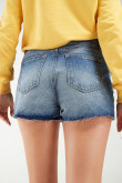 Short denim tiro alto