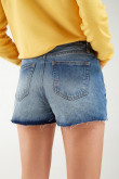 Short denim tiro alto