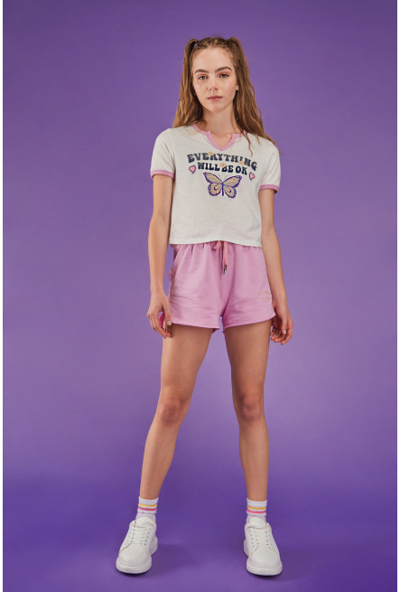 Short para mujer, con estampado en frente