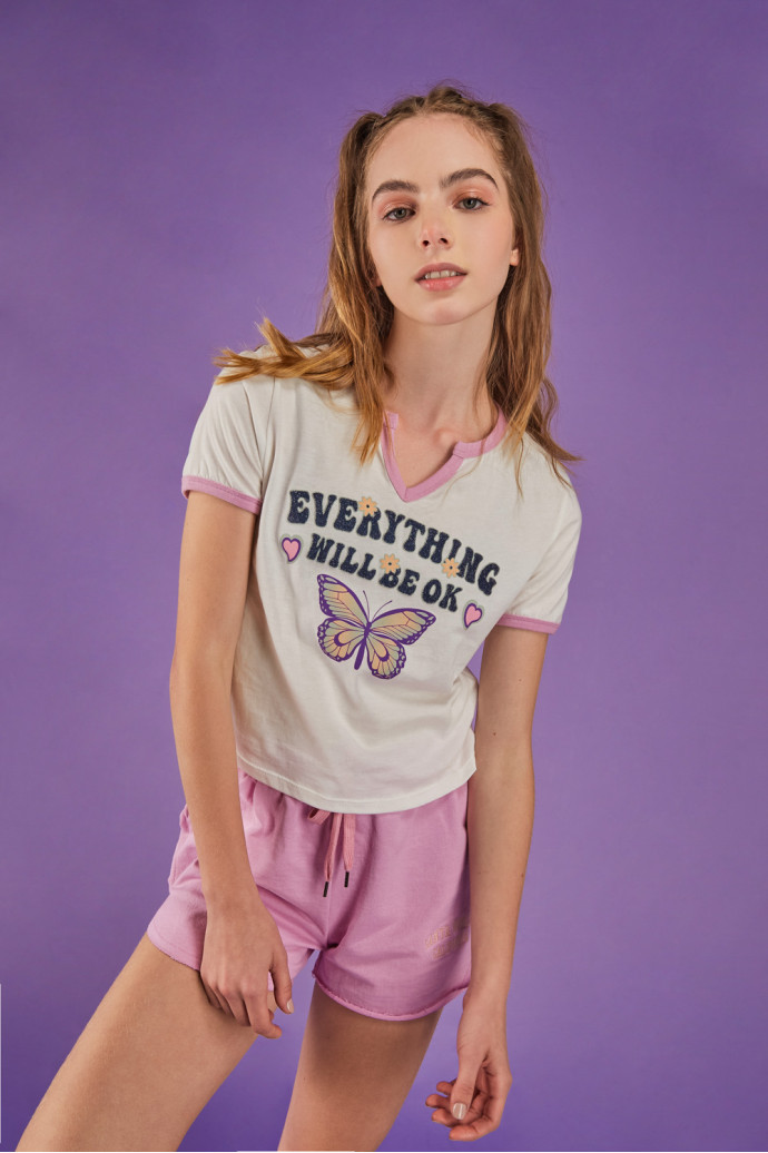 Short para mujer, con estampado en frente